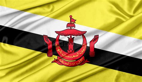 Brunei Flag Texture Background Stock Illustration Illustration Of