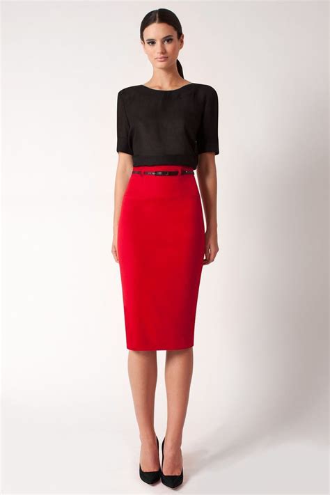 70 Stylish Pencil Skirt Outfit Examples For You Pencil Skirt Outfits Red Pencil Skirt Outfit