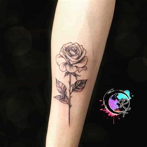 How to name a rose for someone. Top 65 Best Rose with Stem Tattoo Ideas - [2020 ...