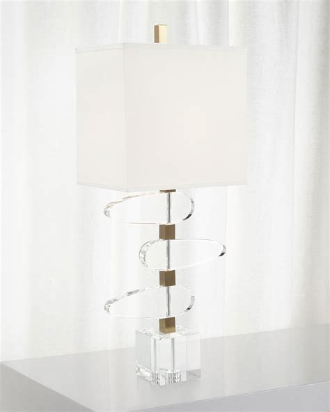 John Richard Collection Asymmetrical Crystal Table Lamp Neiman Marcus