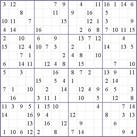 Sudoku 16 X 16 Para Imprimir ~ Scarica Sudoku 16x16 Da Meiieat
