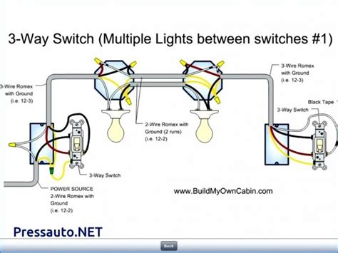 New wiring diagram for multiple lights on a three way switch. 3 Way Switch With Multiple Lights Between Switches