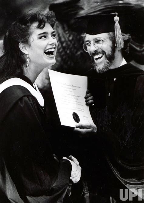 Photo Brooke Shields Recieving Princeton University Diploma