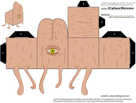 Dalek Mutant Paper Toy Free Printable Papercraft Templates