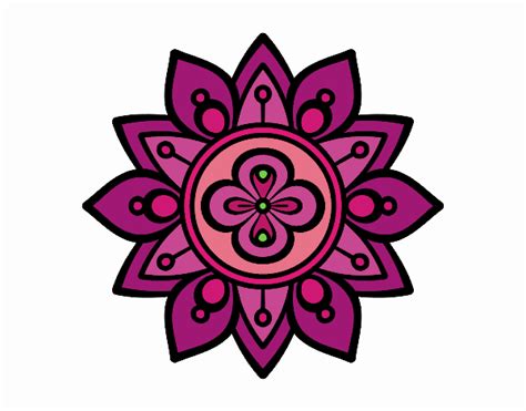 Dibujo De Mandala Flor De Loto Pintado Por En