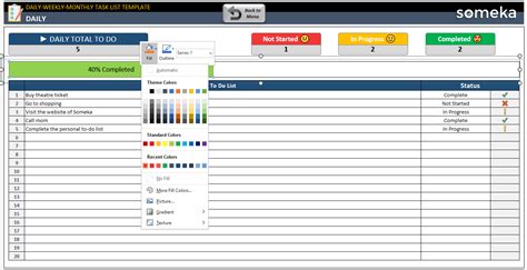 Daily Weekly Monthly Task List Excel Template To Do List