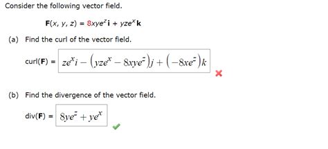 solved consider the following vector field