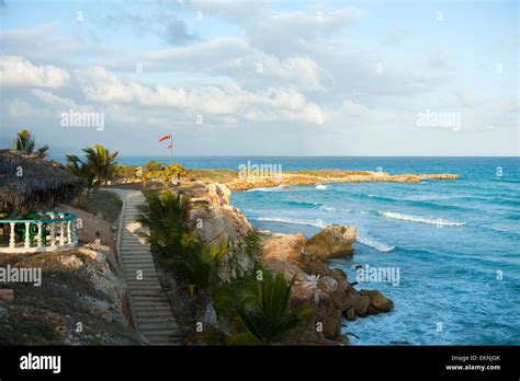 Dominikanische Republik Südwesten Halbinsel Baoruco Strand Beim Hotel Playa Azul Der Strasse