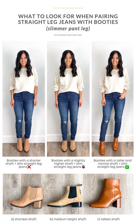 How To Wear Booties With Different Cuts Of Jeans