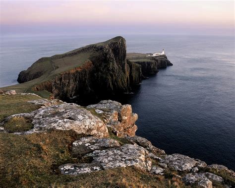 The light is 43 meters above sea level and can be seen up to 16 nautical miles offshore. Neist Point Lighthouse, Isle Of Skye, Scotland Photograph ...