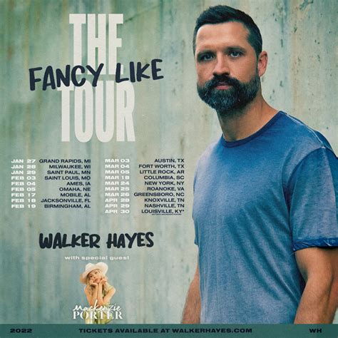 Walker Hayes Heading Out On The Fancy Like Tour In 2022 B104 Wbwn Fm