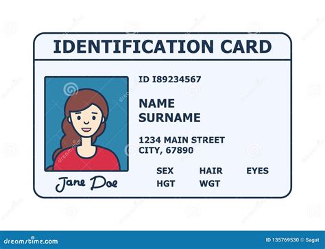 Insignia De La Identificación De Persona Tarjeta Plástica De La Identificación Con Datos