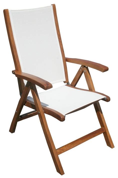 This material provides lasting durability that will last a lifetime if. Teak Wood California Reclining Chair with White Batyline ...