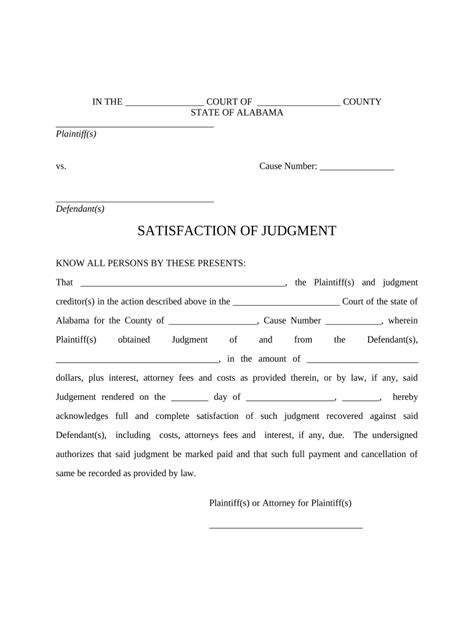 Alabama Judgment Form Fill Out And Sign Printable Pdf Template Signnow