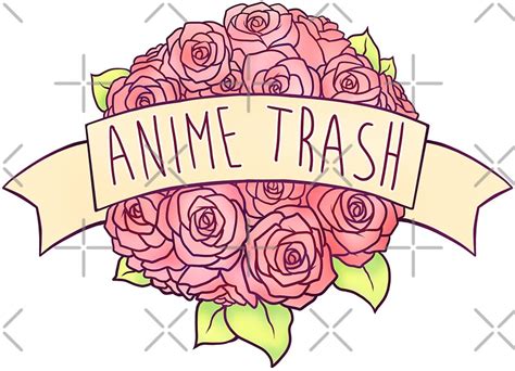 Anime Trash Stickers By Paitaron Redbubble