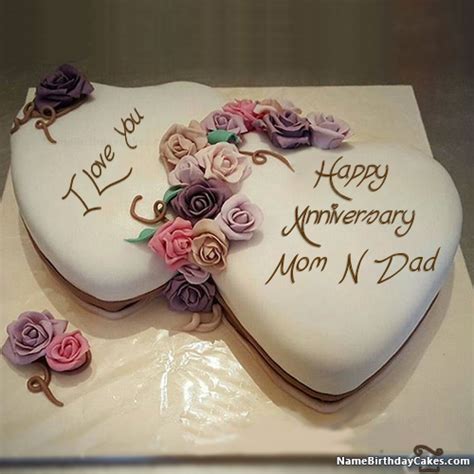 For instance, fifty years of marriage is called a golden wedding anniversary. Romantic Happy Anniversary Images With Name mom n dad | Happy anniversary cakes, Birthday cake ...