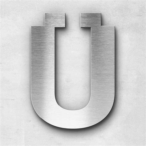 Metal Letter Ü Uppercase - Sans Series