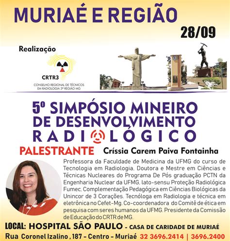 5º SimpÓsio Mineiro De Desenvolvimento RadiolÓgico MuriaÉ Crtr Mg