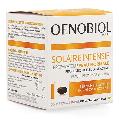 Oenobiol Solaire Intensif Peau Normale 30 Caps Pazzox