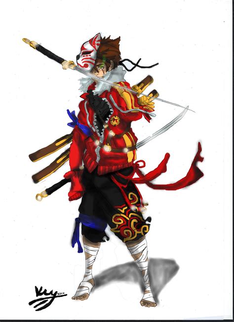 Kanjo The One Armed Swordsman By Ink Fable On Deviantart
