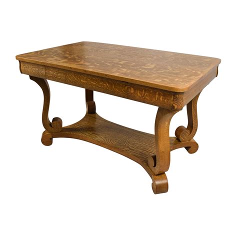 60 Off Antique Oak Library Table Tables