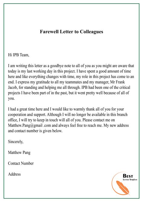 Funny Farewell Letter To Coworkers Farewell Email To Coworkers Farewell Letter To When
