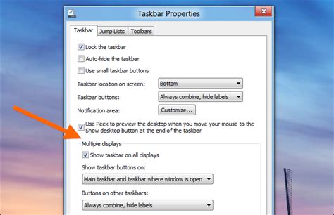 How To Tweak The New Multi Monitor Taskbar In Windows 8 Or 10