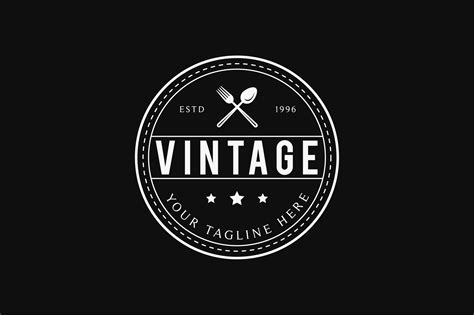 Restaurant Retro Vintage Logo Design Graphic By Bitmate Studio