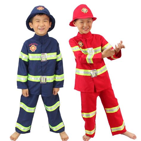 Firefighter Uniform Boys Fireman Costume Fireman Suit Performance Wear