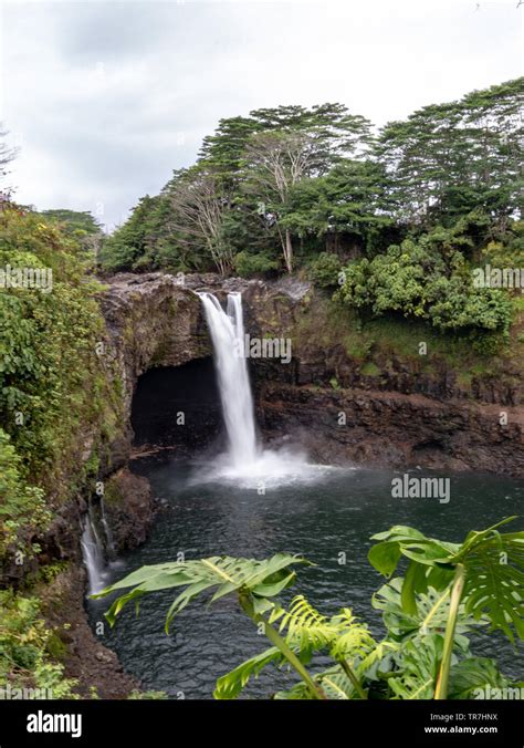 Rainbow Falls In Hilo Hawaii Stock Photo Alamy