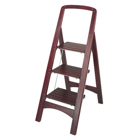 Cosco® Wood 3 Step Folding Ladder 618762 Ladders And Storage At