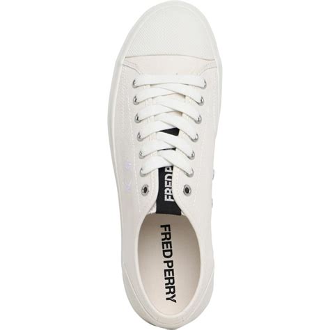 Buy Fred Perry Mens Hughes Low Canvas Trainers Light Ecru