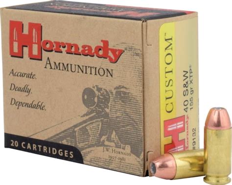 Hornady Custom Handgun 40 Sandw 155 Grain Extreme Terminal Performance