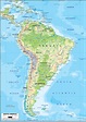 Physical Map of South America - Ezilon Maps