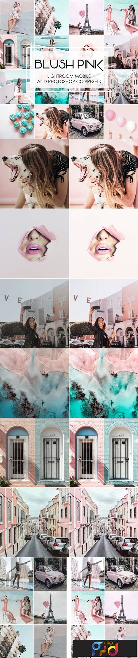 Blush lightroom presets are the best way to give your instagram feed a sweet, youthful pink tint. BLUSH PINK - Lightroom Presets 3687661 - FreePSDvn