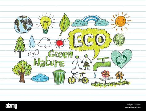 Eco Idea Sketch And Eco Friendly Doodles Stock Vector Image And Art Alamy
