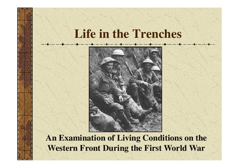 Pdf Life In The Trenches Of Wwi Ppt Ej Barry