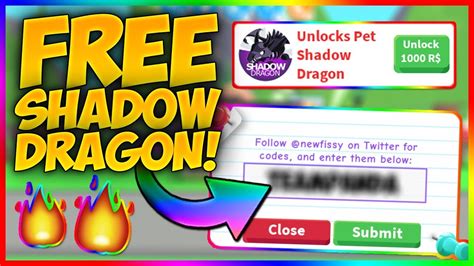 In the event that you still do not know very well how to redeem your roblox adopt me codes , here we leave you a video in which the procedure to obtain the rewards you are looking for is. ADOPT ME CODES 2019!! - HOW TO GET FREE SHADOW DRAGON ...