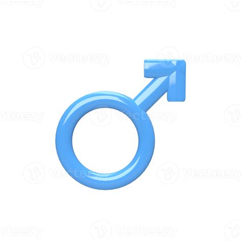 Männliches Symbol 3d Modell Cartoon Stil Abbildung Machen 8479596 Png