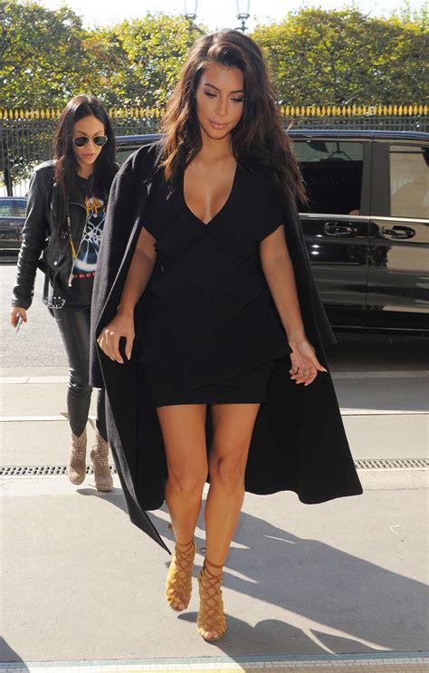 Kim Kardashian In Black Mini Dress 74 Gotceleb