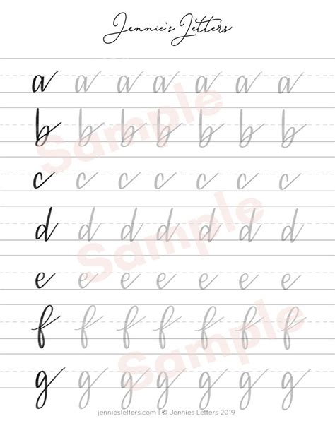 Hand Lettering Practice Modern Calligraphy Worksheets Brush Etsy