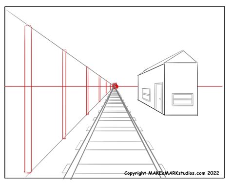 How To Draw A 1 Point Perspective Landscape Make A Mark Studios