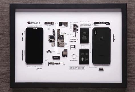 Framed Disassembled Iphone Wall Art