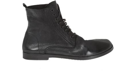Marsèll Leather Lace Up Ankle Boots In Black Lyst