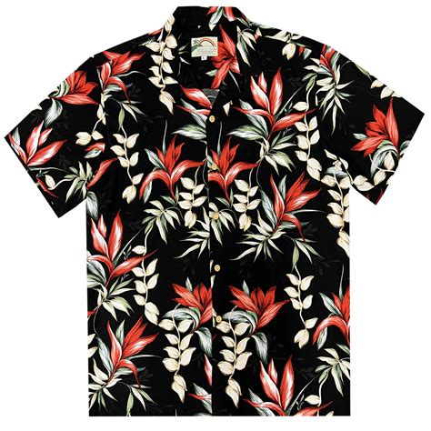 Men S Paradise Found Aloha Short Sleeve Hawaiian Camp Shirt Heliconia