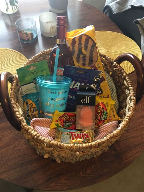 Young children love waking up to a basket filled with easter goods. College Easter basket | Easter baskets, Basket, Picnic basket