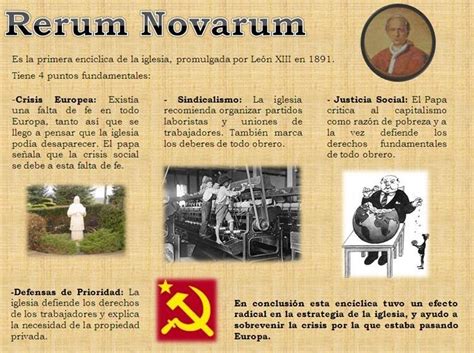 It was an open letter, passed to all catholic bishops , that addressed the condition of the working classes. El Cristiano Actual: Infografía del Rerum Novarum