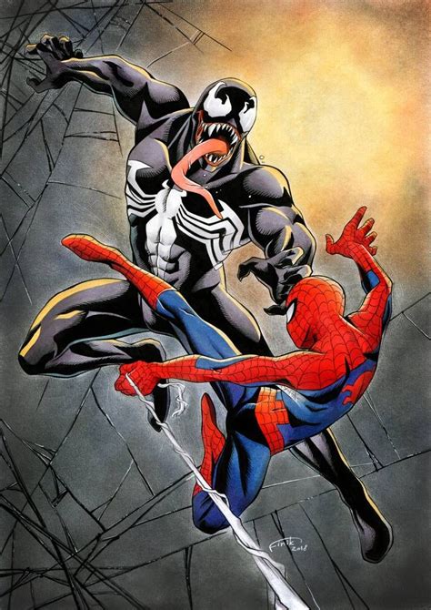 Spider Man Vs Venom By Finikart On Deviantart Spiderman Artwork