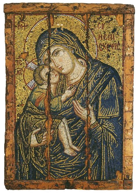 Mosaic Icon Of The Virgin Glykophilousa 00990 Βυζαντινό και Χριστιανικό Μουσείο