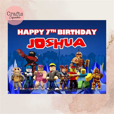 Personalized Birthday Tarpaulin Roblox Games Backdrops And Banners